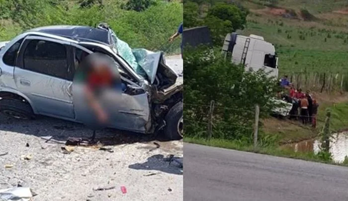 GRAVE ACIDENTE! Seis pessoas morrem em acidente entre bitrem e dois carros