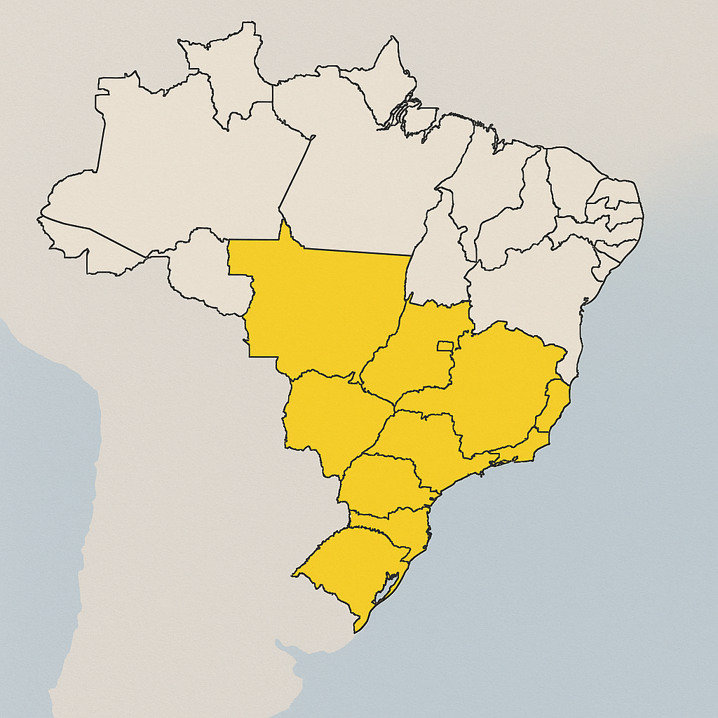 Inmet emite alerta de chuvas fortes e ventos intensos em grande parte do país nesta terça (28)