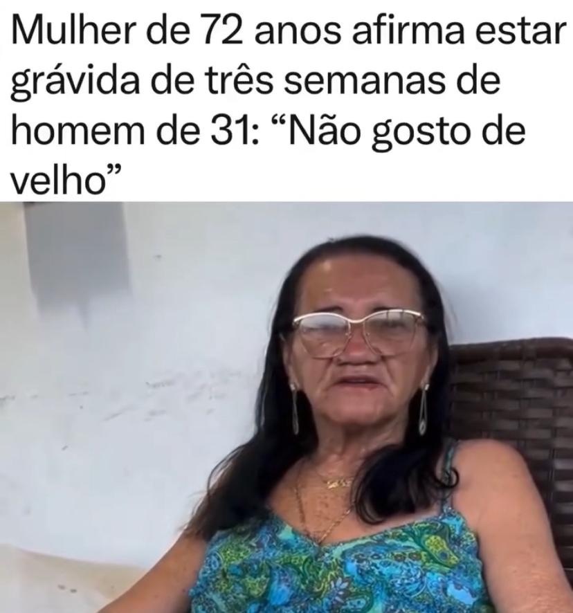 Aos 72 anos, mulher diz estar grávida de três semanas após relacionamento com homem de 31
